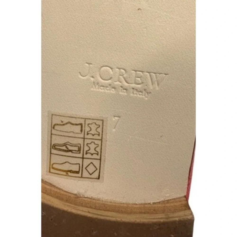 J.Crew Women Red Suede Penny Loafers Made in Italy Size 7 Slip On‎ Shoes